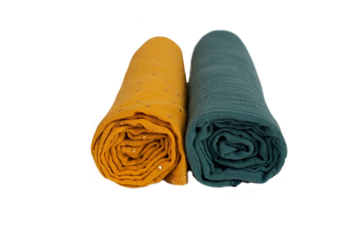 Yappy Mustard&amp;Eucalyptus puuvillased rätid