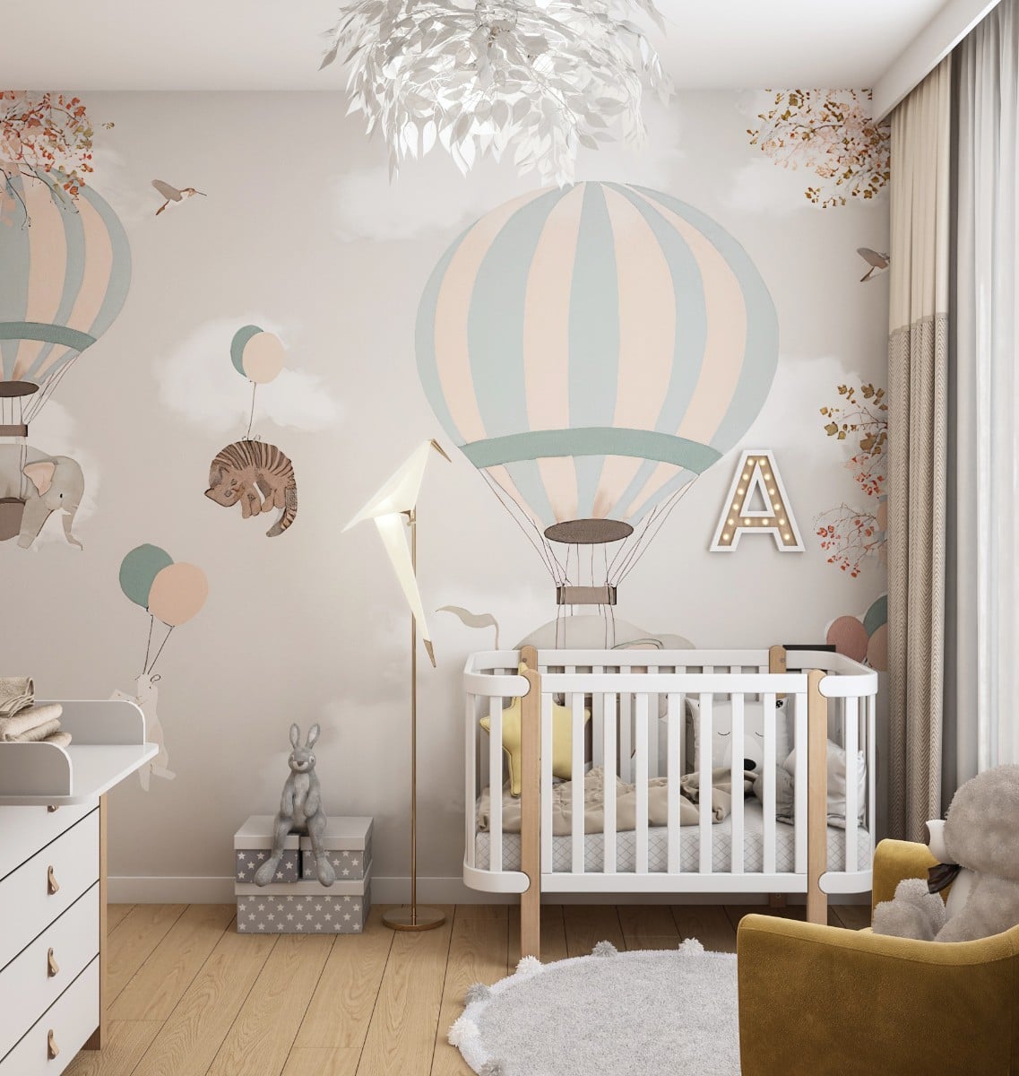 WHITE YappyÉtude baby cot and dresser