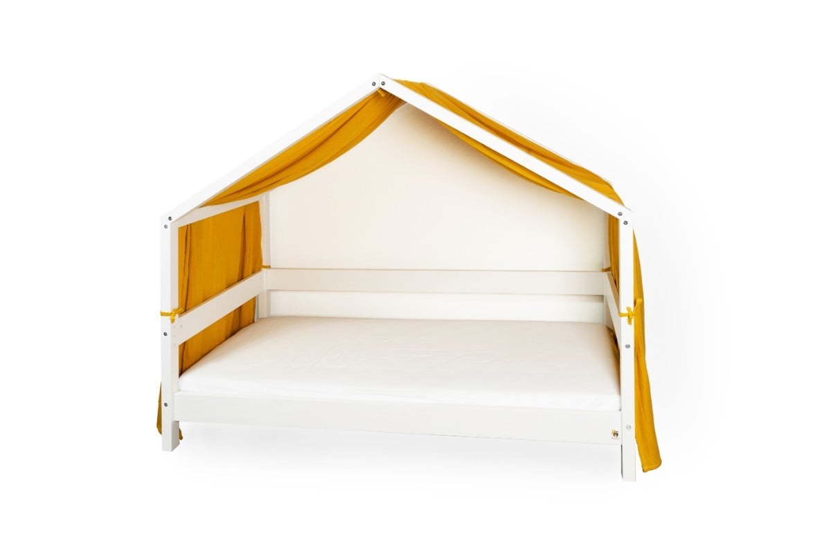 YappyMuslin Mustard curtains