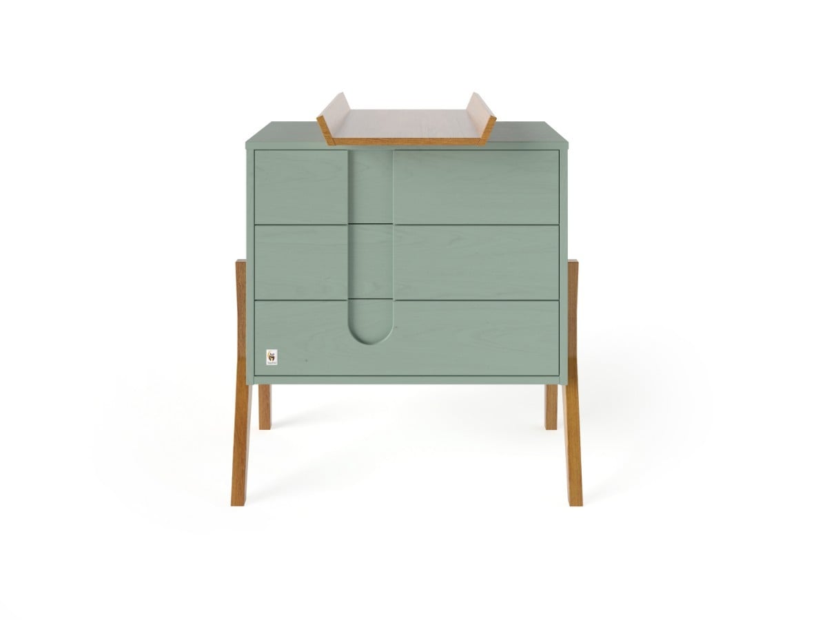 YappyIcon komoda su vystymo paviršiumi, SAGE GREEN