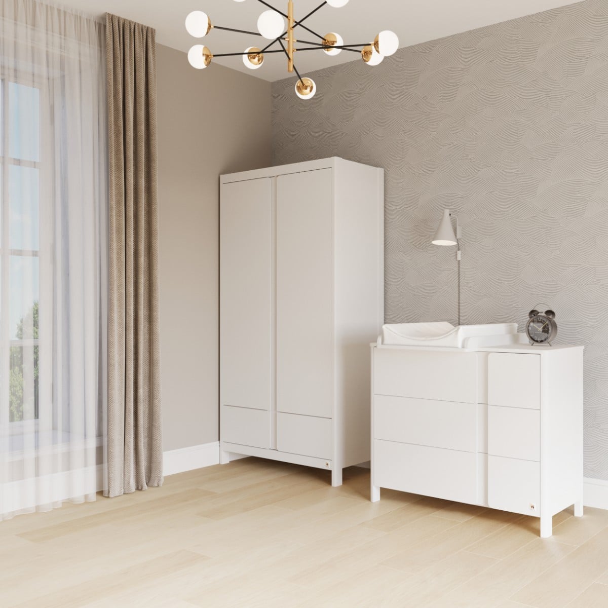 WHITE YappyClassic riidekapp ja kummut