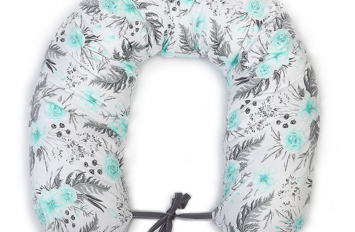  YappyFlowers Mint breastfeeding pillow