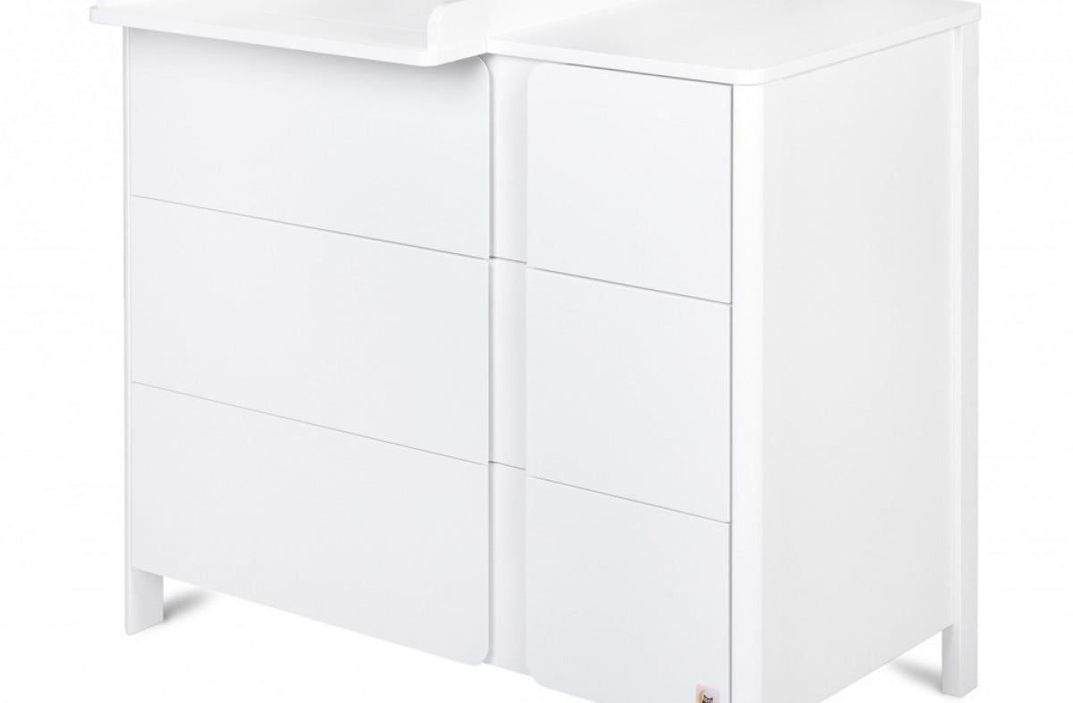  WHITE YappyClassic riidekapp ja kummut koos YappyQu beebivoodiga