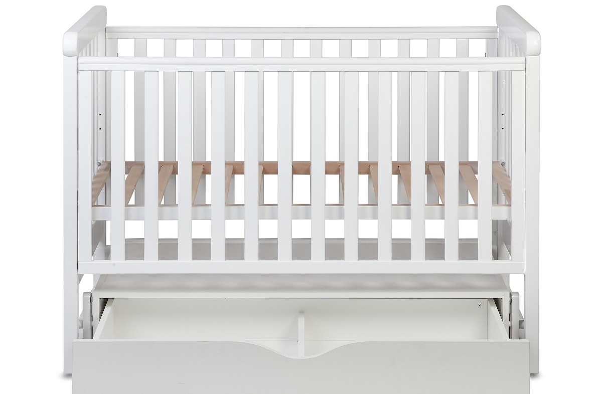  WHITE YappyMove cot and YappyClassic dresser