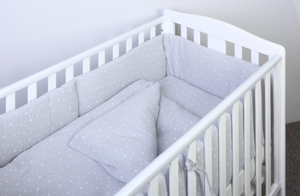  Yappy Star Grey Muslin 360cm apmalīte