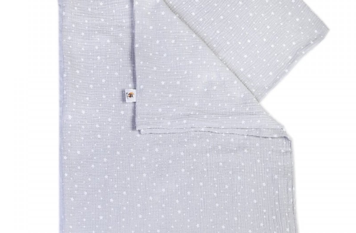  YappyStar Grey voodipesu 100x130 / 38x55 cm