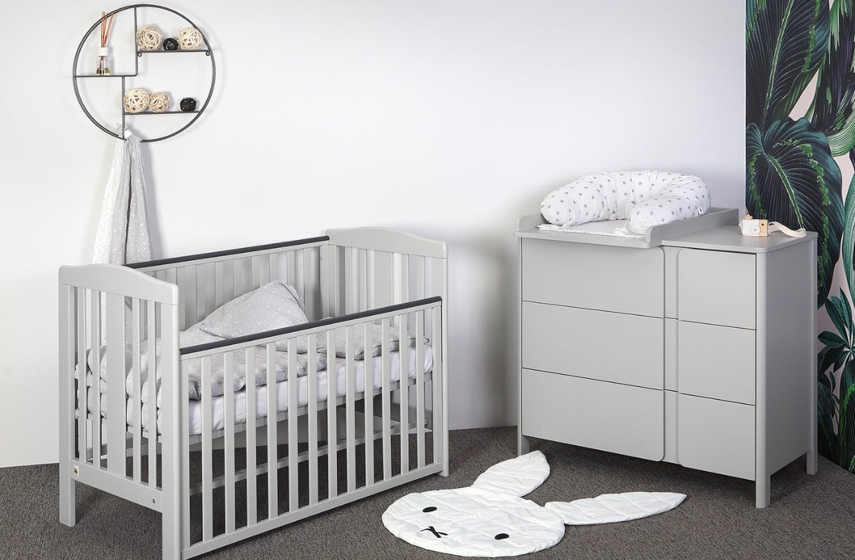  LIGHT GREY YappyQu gultiņa un YappyClassic kumode