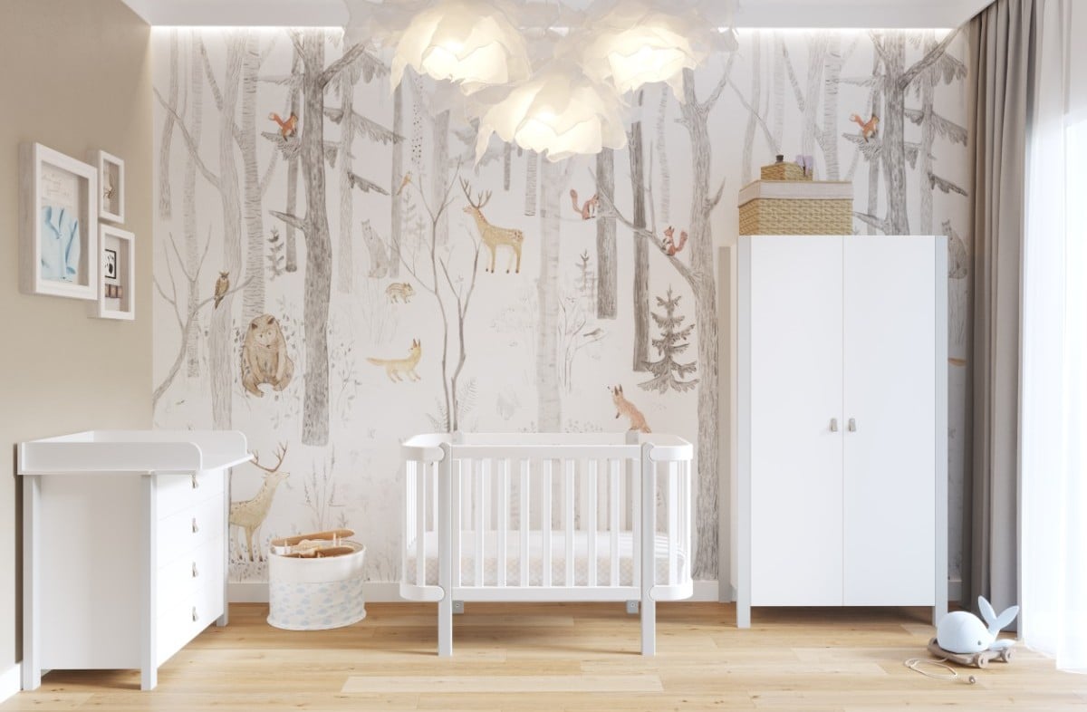  SKY GREY YappyÉtude lovytė komoda ir spintos