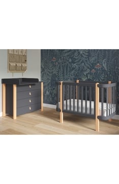 ANTHRACITE YappyÉtude baby cot and dresser