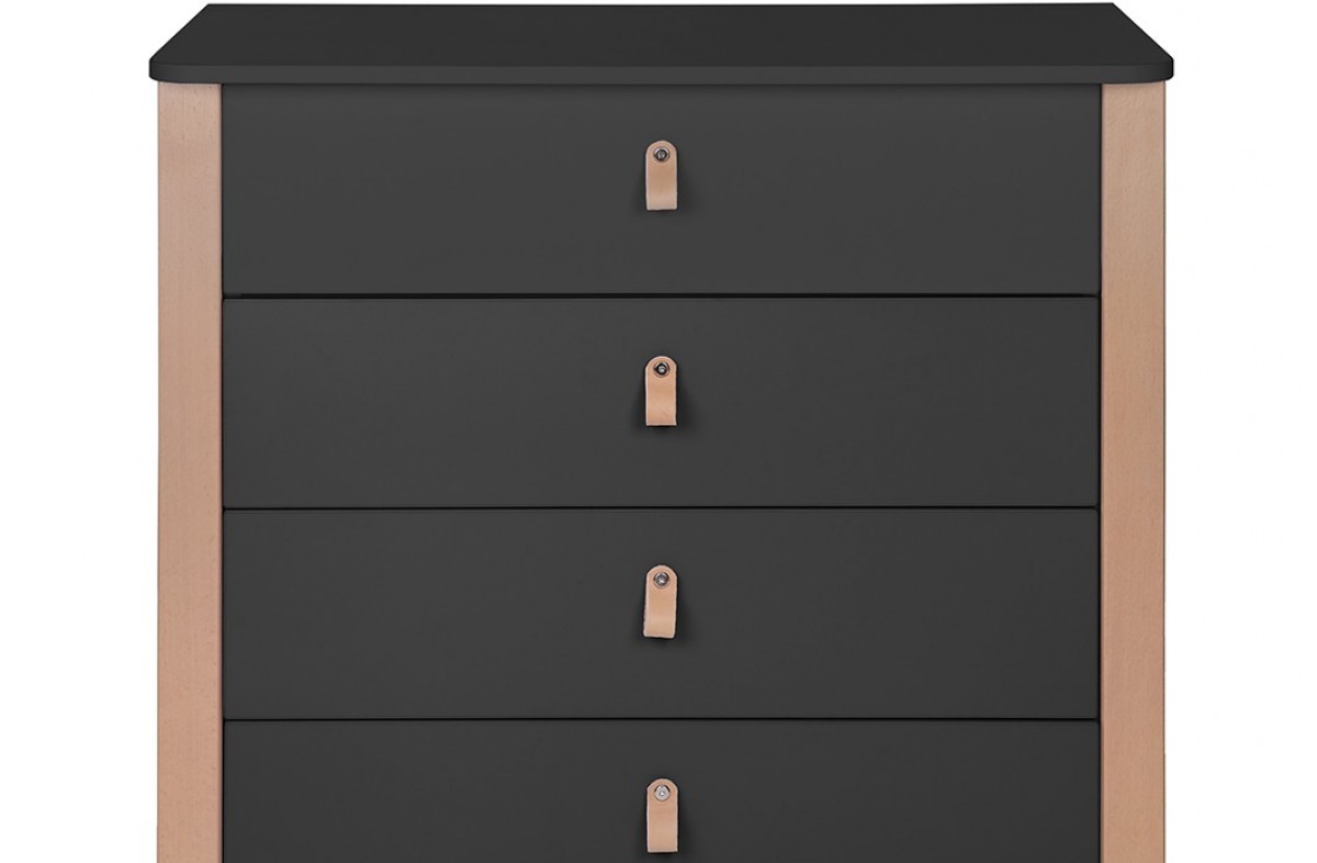  ANTHRACITE YappyÉtude Babybett, Wickelkommode und Kleiderschrank 