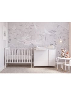WHITE YappyUno lovytė ir YappyClassic komoda