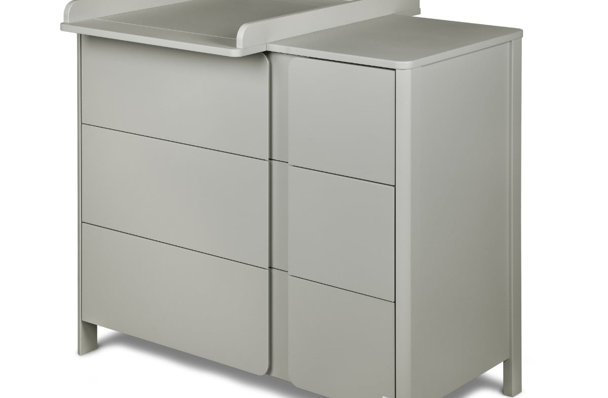  LIGHT GREY YappyUno baby cot and YappyClassic dresser