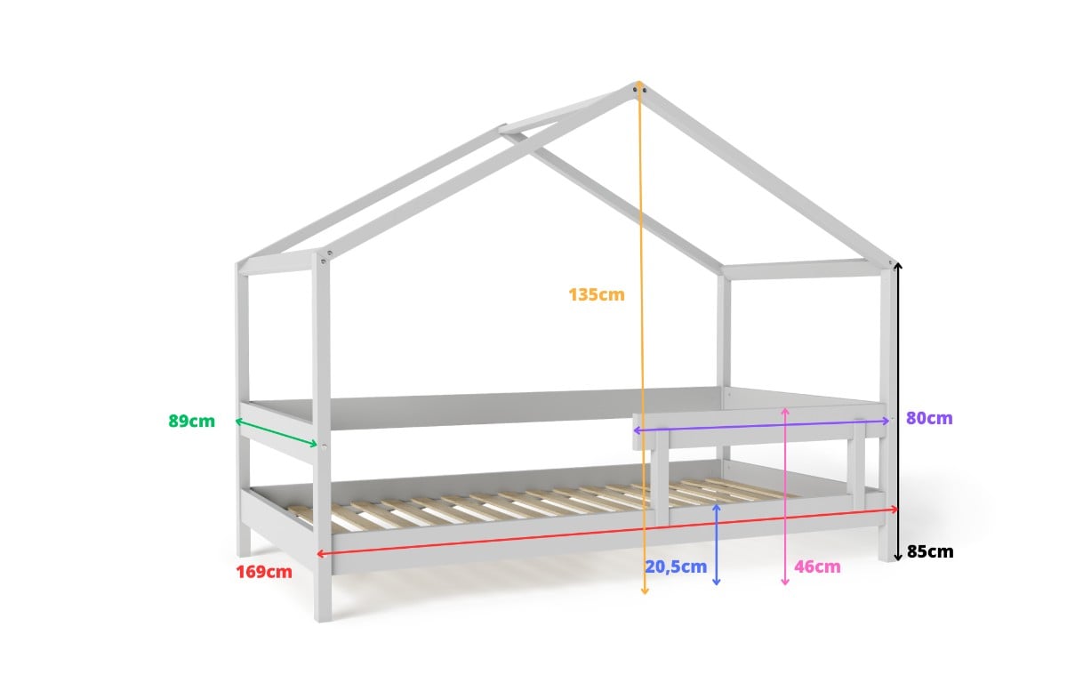  YappyHytte – подростковая кроватка-домик, LIGHT GREY