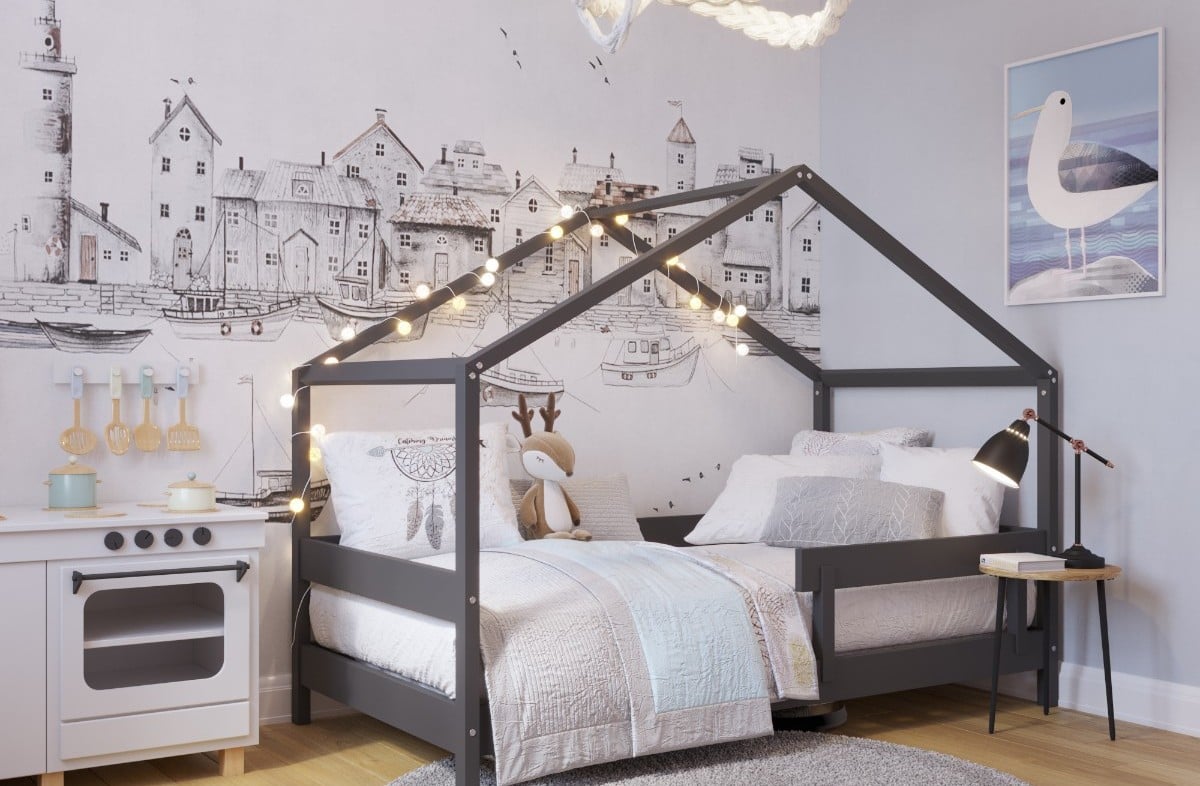  YappyHytte house bed, ANTHRACITE