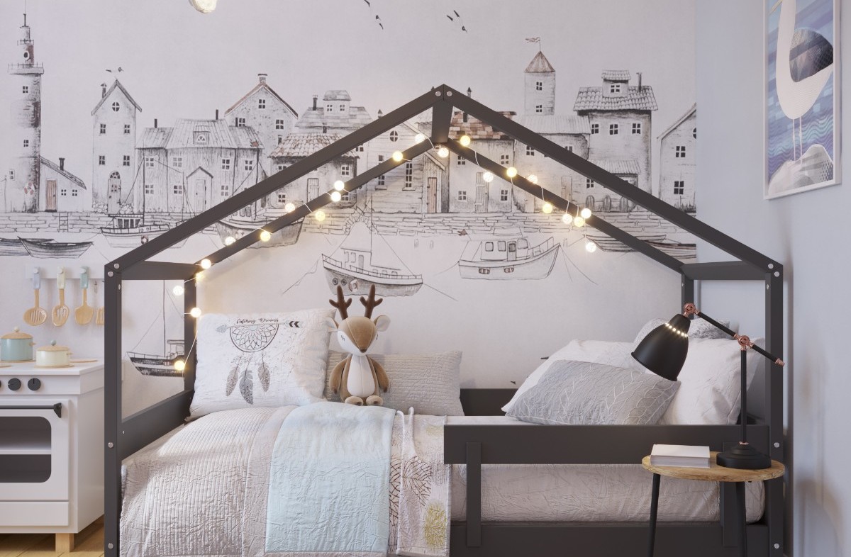  YappyHytte house bed, ANTHRACITE