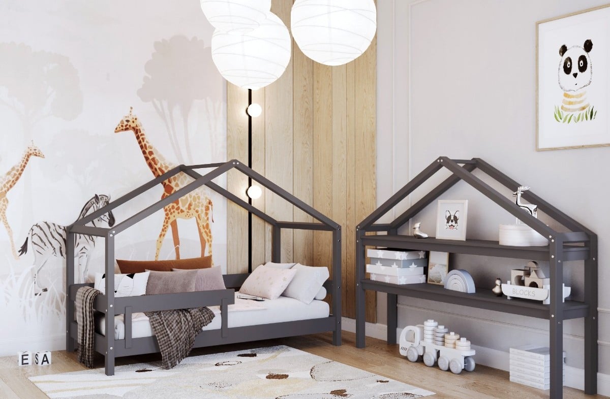  YappyHytte house bed, ANTHRACITE