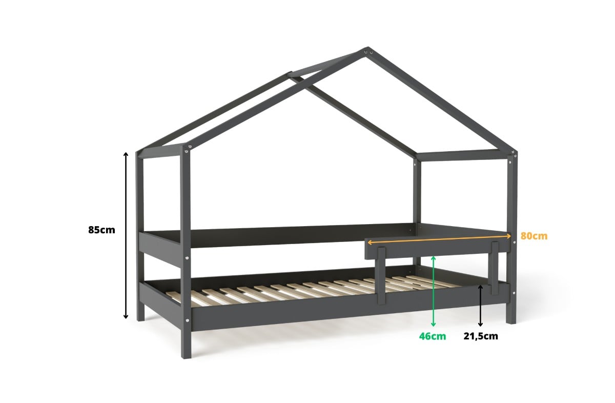  YappyHytte house bed, ANTHRACITE