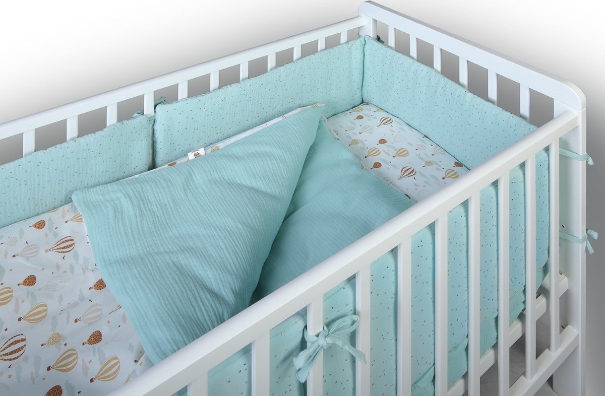  YappyAir Balloon Mint gultas veļa 100x130 / 38x55 cm