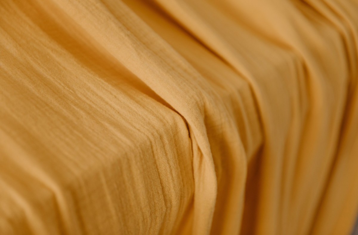  YappyMuslin Mustard kardinad