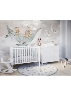 WHITE YappyLull lovytė ir YappyClassic komoda