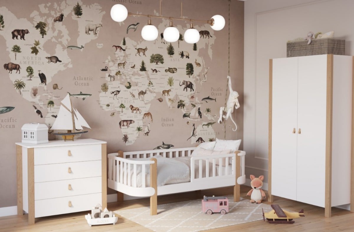  WHITE YappyÉtude toddler bed, dresser and wardrobe
