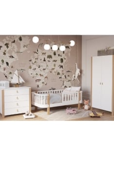 WHITE YappyÉtude toddler bed, dresser and wardrobe