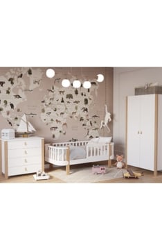 WHITE YappyÉtude toddler bed, dresser and wardrobe