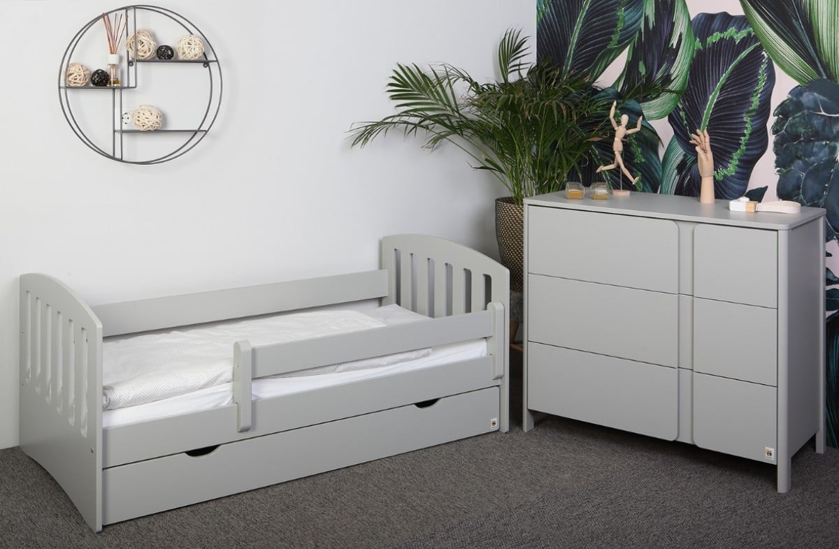  LIGHT GREY YappyLux lova paaugusiam vaikui ir YappyClassic komoda