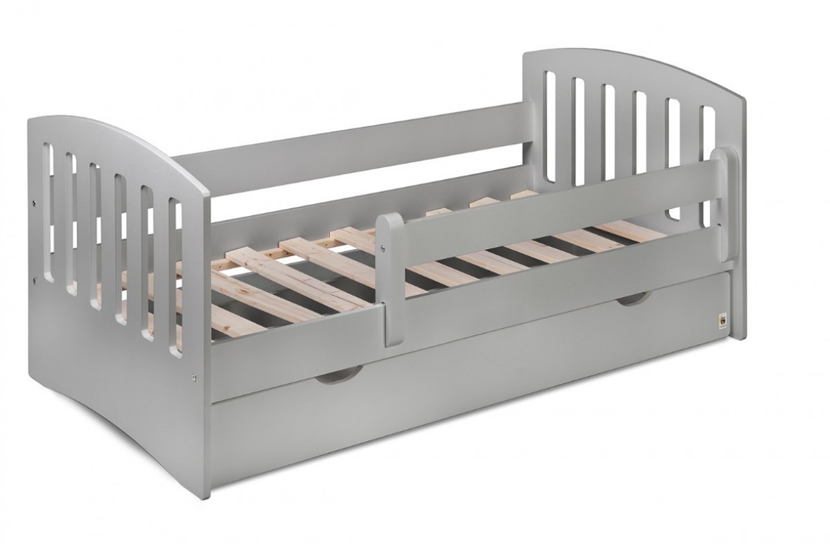  LIGHT GREY YappyLux toddler bed and YappyClassic dresser