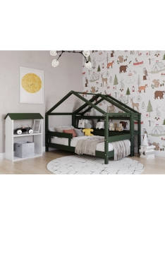 GREEN YappyHytte Hausbett, YappyHytte Regal und YappyHus Regal