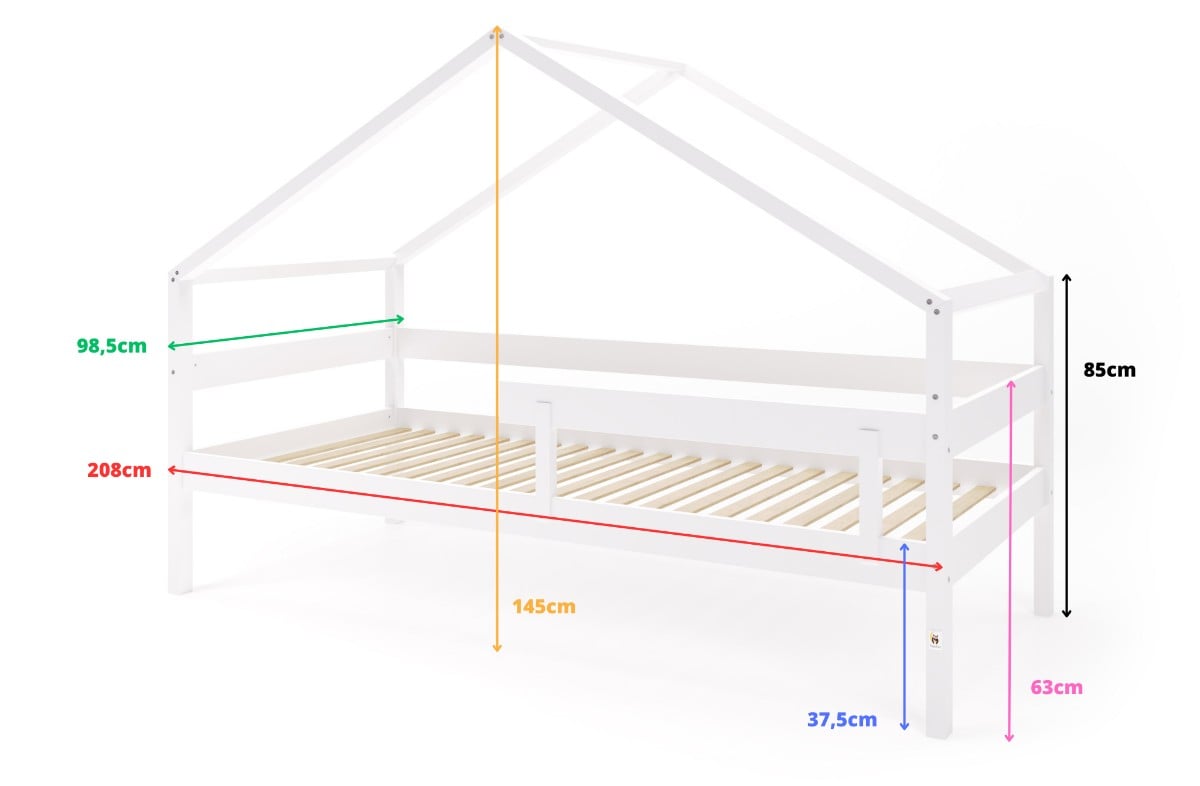  YappyHytte 200cm house bed, WHITE