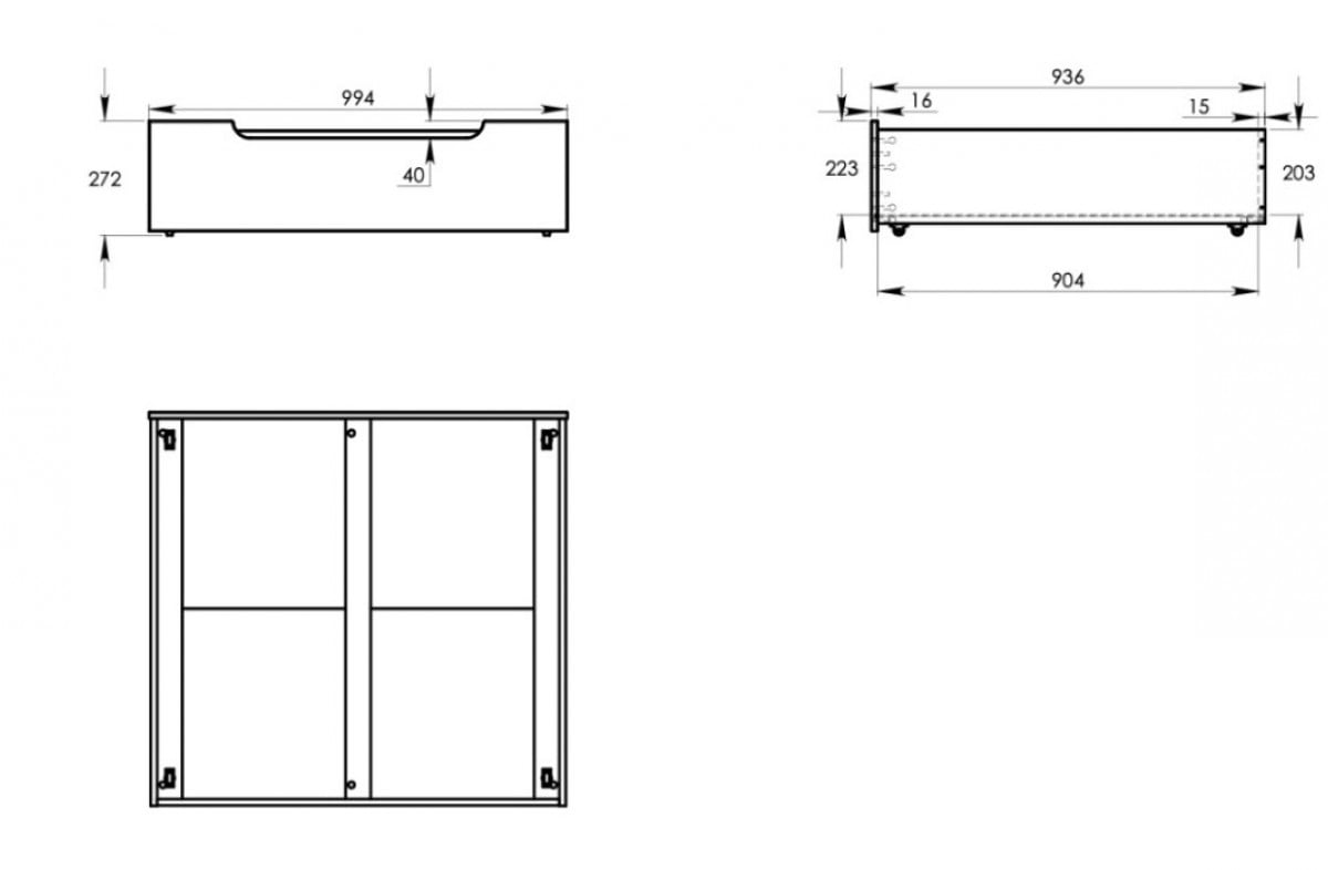  YappySpot drawer, WHITE