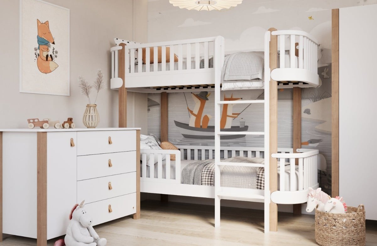  YappyEtude двухъярусная кровать, WHITE