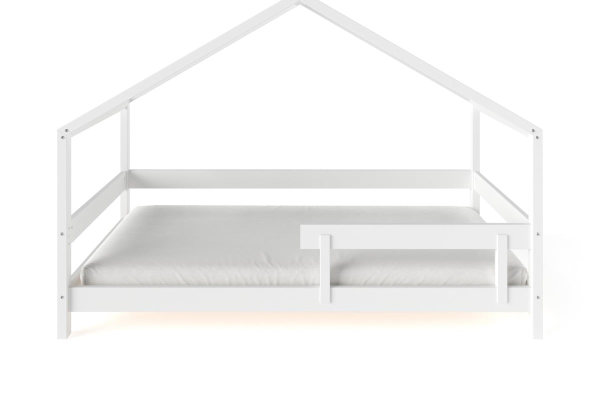  YappyHytte US TWIN SIZE (97 × 191 cm / 38″ × 75″) pusaudžu gulta - mājiņa + YappyMiniPocket matracis, WHITE