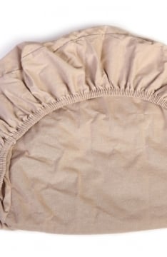 Prześcieradło bawełniane z gumką YappyShield Beige 160*80