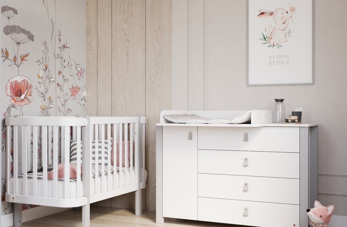  SKY GREY YappyÉtude кроватка и YappyÉtude II комод