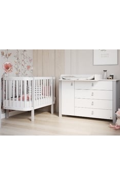SKY GREY YappyÉtude baby cot and YappyÉtude II dresser