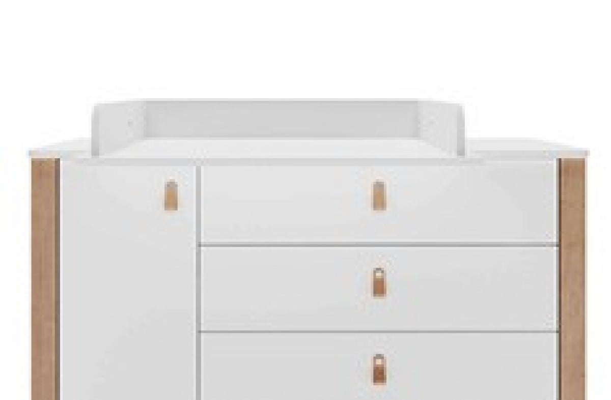  NATURAL YappyLull gultiņa, un YappyÉtude II kumode, WHITE