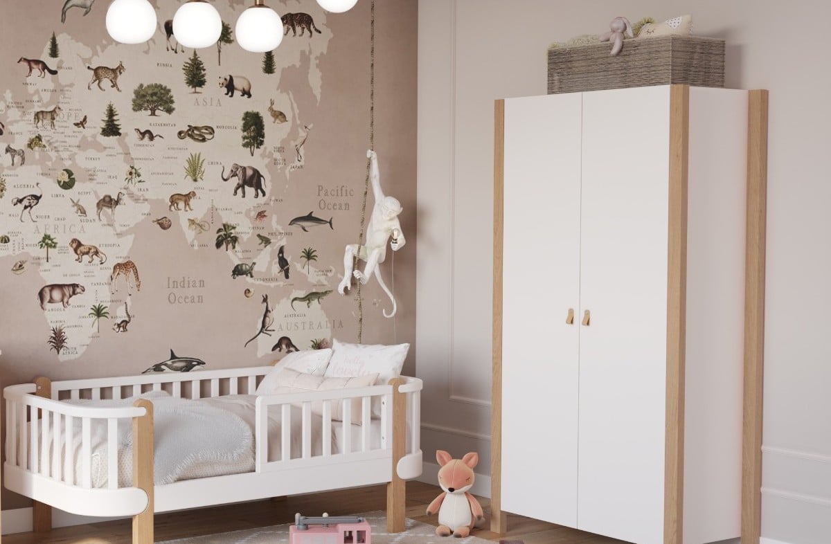  WHITE YappyÉtude toddler bed and YappyÉtude wardrobe