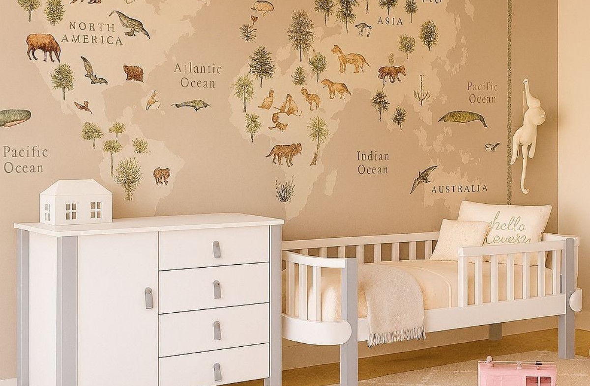  SKY GREY YappyÉtude toddler bed and YappyÉtude II dresser