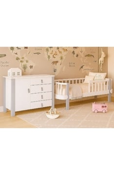 SKY GREY YappyÉtude Подростковая кровать и YappyÉtude II комод