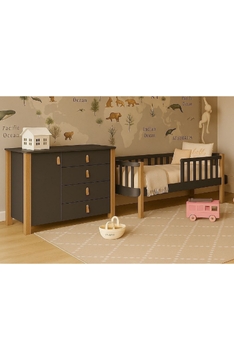 ANTHRACITE YappyÉtude toddler bed and YappyÉtude II dresser