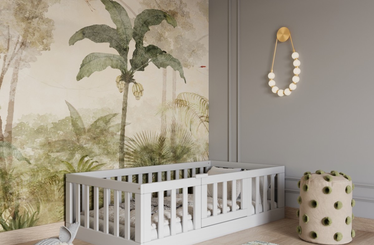  YappyCasa bērnu grīdas gulta, GREY