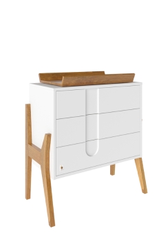 YappyIcon dresser with changing top, WHITE