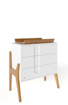 YappyIcon dresser with changing top, WHITE
