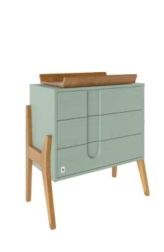 YappyIcon dresser with changing top, SAGE GREEN