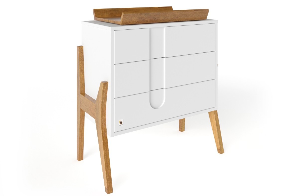  YappyIcon dresser with changing top, WHITE