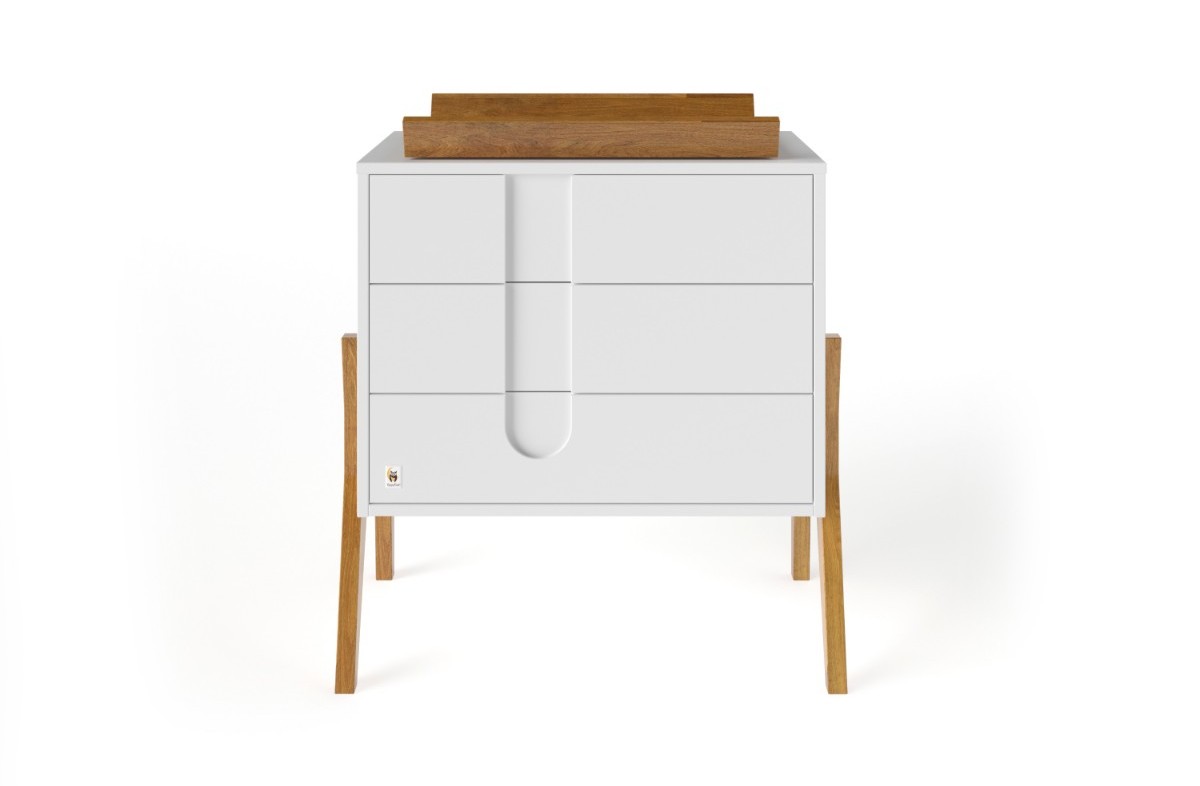  YappyIcon dresser with changing top, WHITE