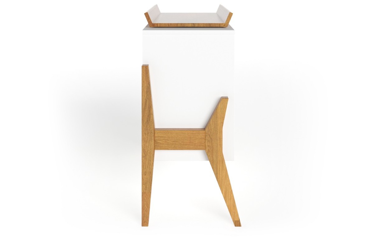  YappyIcon dresser with changing top, WHITE