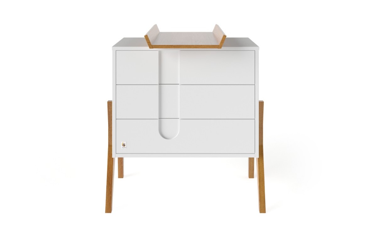  YappyIcon dresser with changing top, WHITE